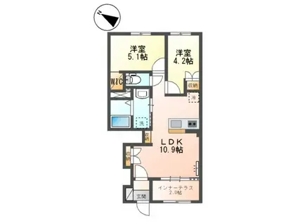 MOKA(2LDK/1階)の間取り写真