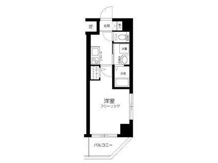 パークウェル下落合駅前(1K/8階)の間取り写真