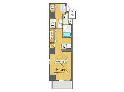 フェリーチェ豊田(ワンルーム/10階)の間取り写真