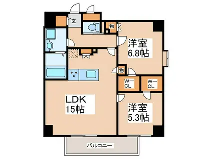 LEGALANDABENO SANMEICHO(2LDK/2階)の間取り写真