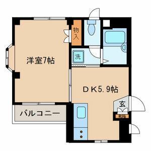 パイニーメゾン清澄(1DK/1階)の間取り写真