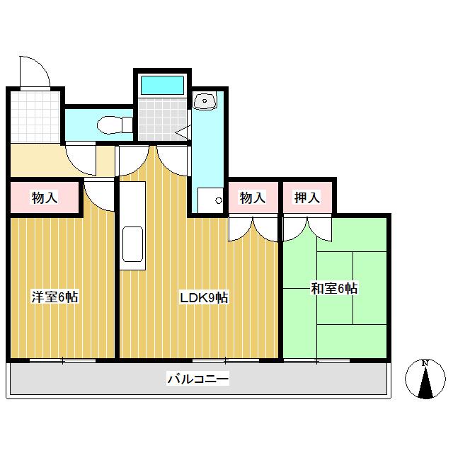 モアグレース16(2DK/7階)の間取り写真