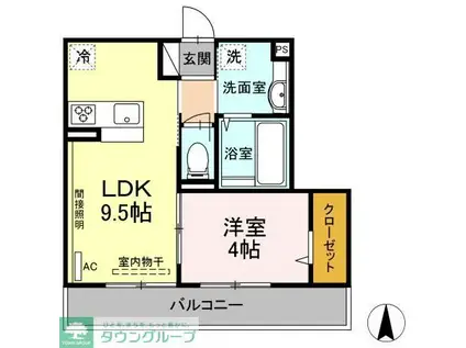 グランデ・ファーレ仲町台(1LDK/2階)の間取り写真