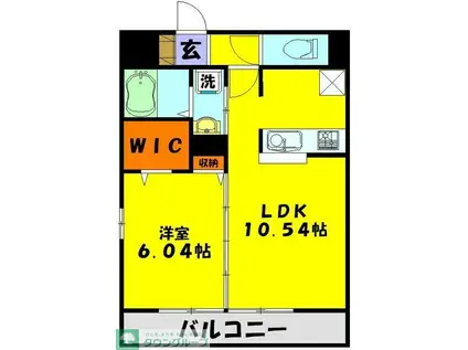 ロワジール(1LDK/1階)の間取り写真