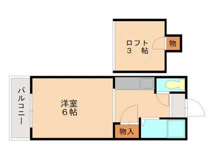 シャトレ21香椎A棟(1K/2階)の間取り写真