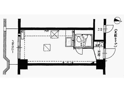 パシフィック南2条(ワンルーム/7階)の間取り写真