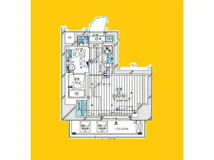 メインステージ東神奈川II(1K/5階)の間取り写真