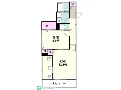 OHANA MARIA(1LDK/2階)の間取り写真