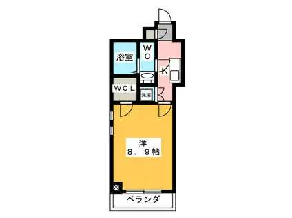 ゼルコバレジデンス(1K/6階)の間取り写真