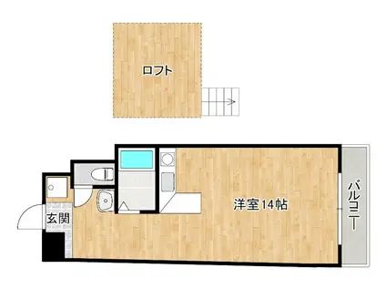 サンシティ日明(ワンルーム/6階)の間取り写真