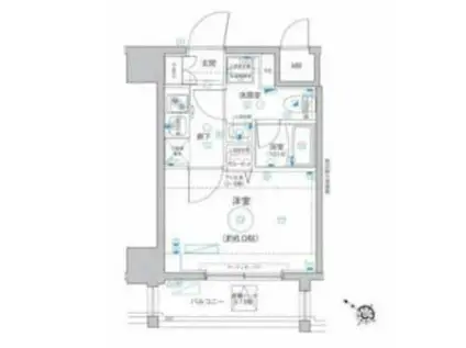 レアマークス横濱東館(1K/9階)の間取り写真