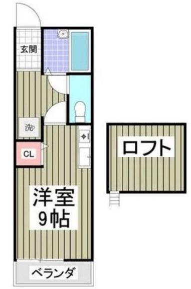 メゾン宮原(ワンルーム/2階)の間取り写真