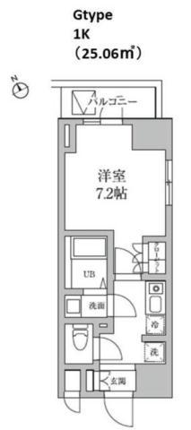 レジディア日本橋馬喰町II(1K/3階)の間取り写真