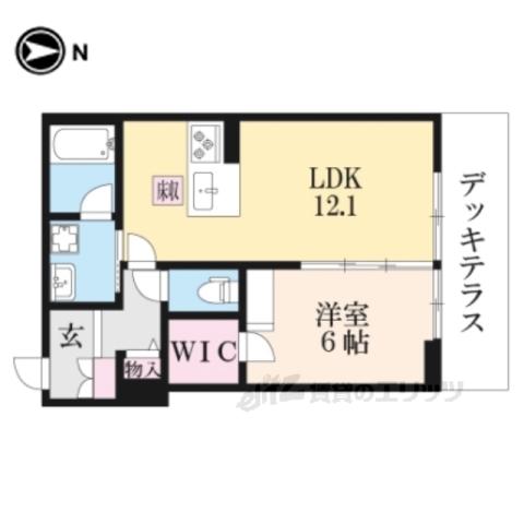 シャーメゾンFUJIMOTO2(1LDK/1階)の間取り写真