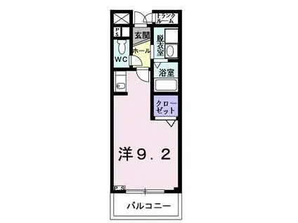 ファウンダー オブ ティー(ワンルーム/2階)の間取り写真