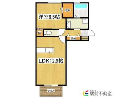 グランドラピネス(1LDK/3階)の間取り写真