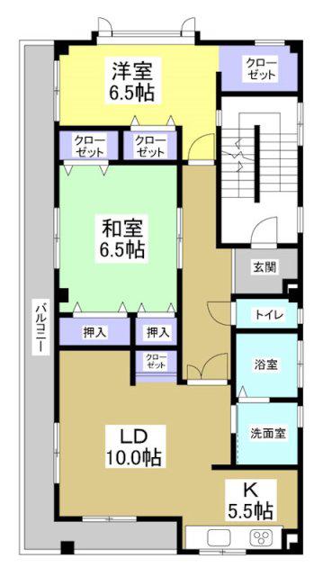 いながわ(2LDK/2階)の間取り写真