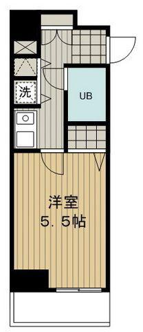 ダイヤモンドタワー鶴見(1K/3階)の間取り写真