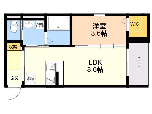ROBOT HOME 井尻Ⅳ(1LDK/2階)の間取り写真