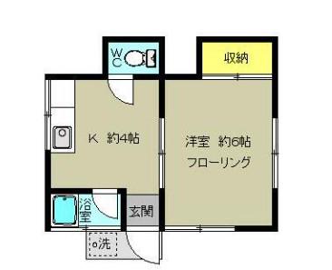 クリスタルコーポ(1K/1階)の間取り写真