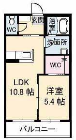 GRANTAGE下関(1LDK/1階)の間取り写真