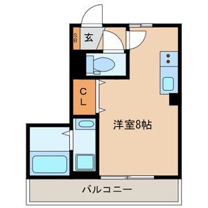 メゾンフォレストIII(ワンルーム/1階)の間取り写真