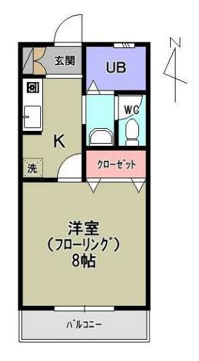 エトワール(1K/2階)の間取り写真