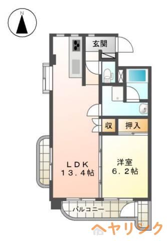 KOURYU P&A HOUSE(1LDK/2階)の間取り写真