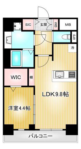 プレサンス丸の内アドブル(1LDK/3階)の間取り写真