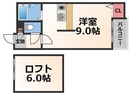 CTビュー永和(ワンルーム/5階)の間取り写真
