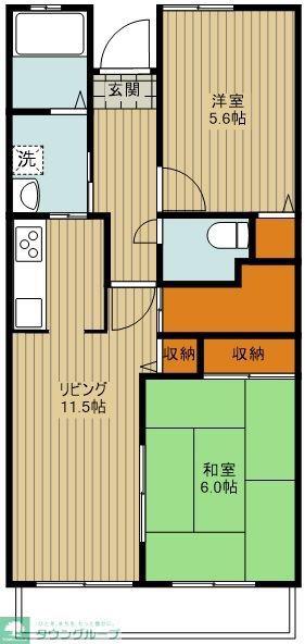 TS GARDEN 清瀬(2SLDK/7階)の間取り写真