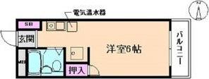 荻野マンション(ワンルーム/1階)の間取り写真