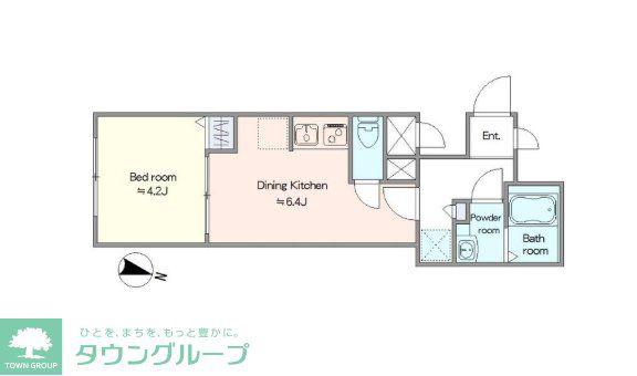 タスキSMART練馬(1DK/5階)の間取り写真
