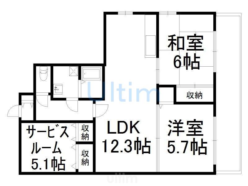 KANON(3LDK/4階)の間取り写真