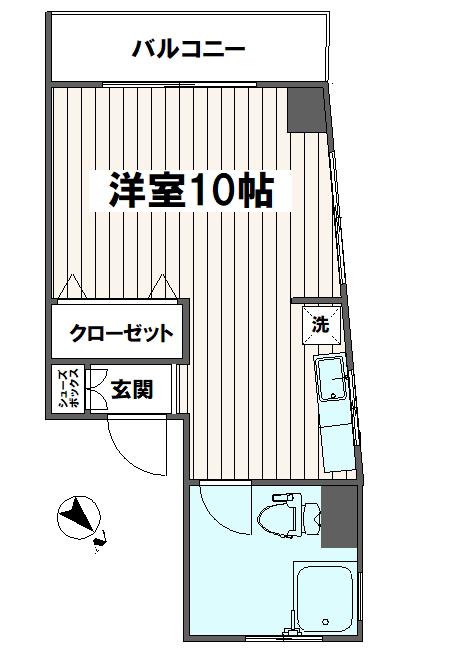 小野ビル(ワンルーム/2階)の間取り写真