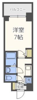S-RESIDENCE 都島(1K/7階)の間取り写真