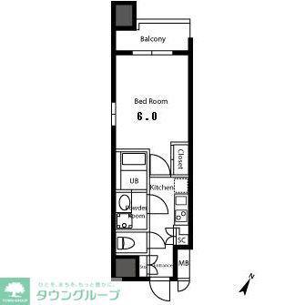 カスタリア押上(1K/3階)の間取り写真