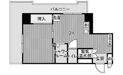 GSハイム日本橋(1DK/6階)の間取り写真