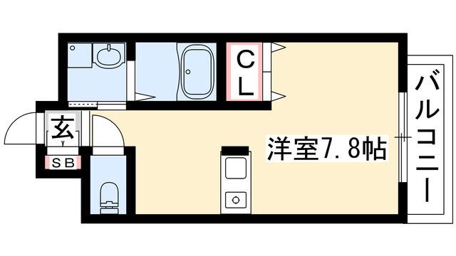 プレサンス鶴舞駅前ブリリアント(ワンルーム/8階)の間取り写真