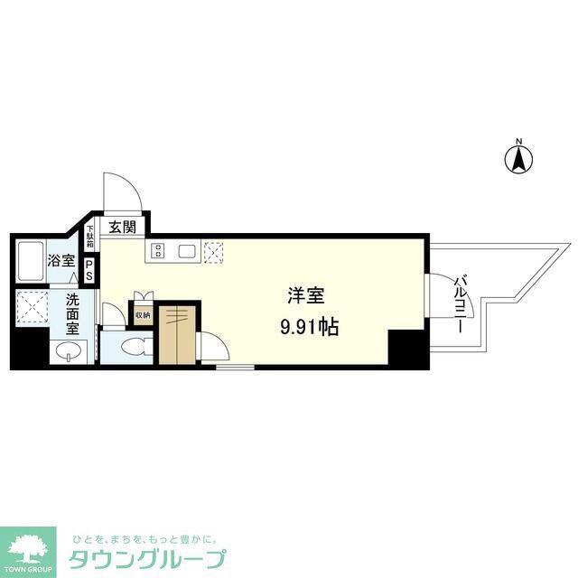 スタイリオ旗の台II(ワンルーム/9階)の間取り写真