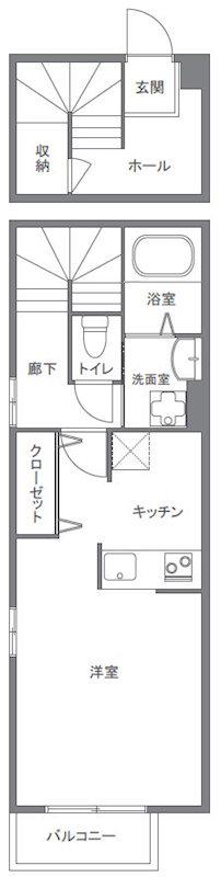CERCA DEL CEREZO(ワンルーム/2階)の間取り写真