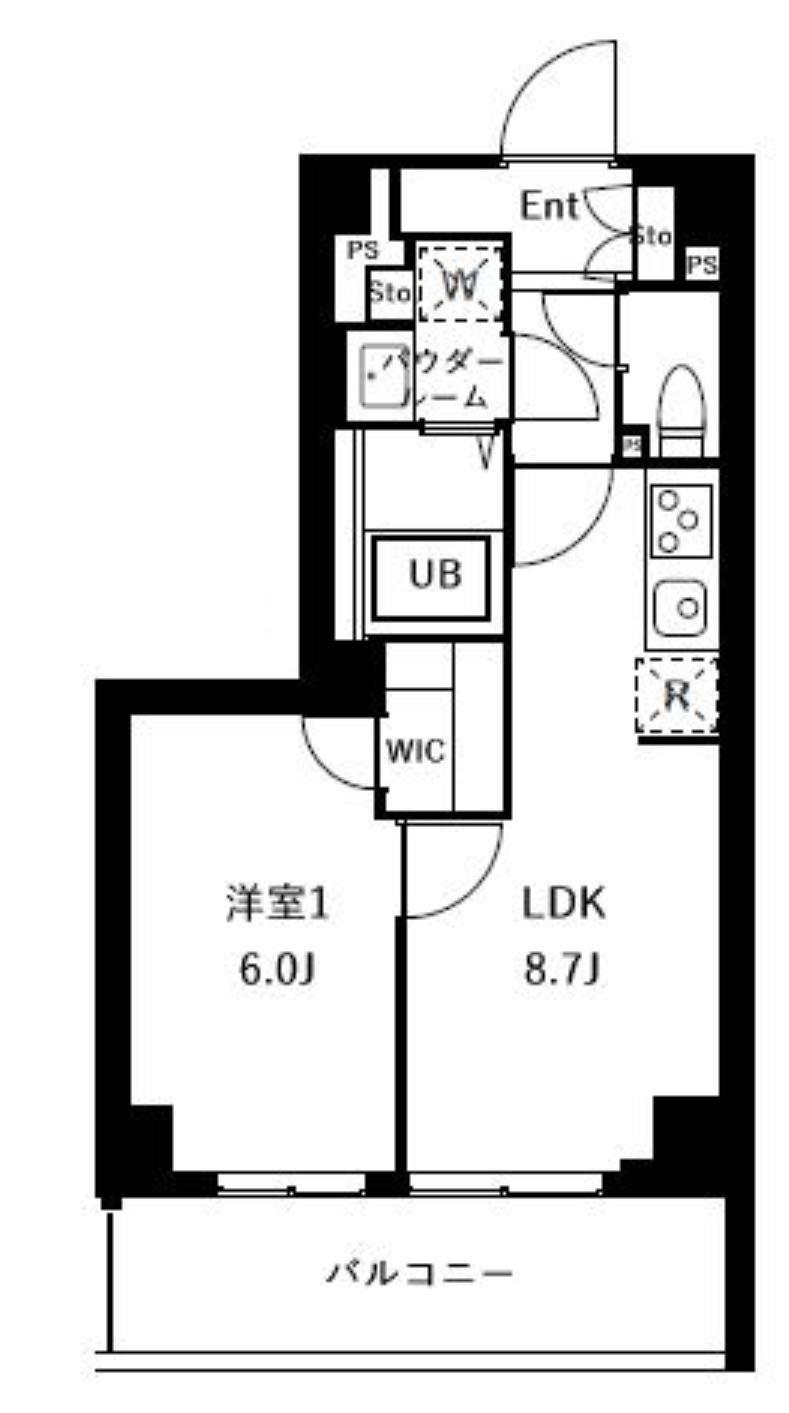 ザ・ケンジントン・レジデンスときわ台(1SLDK/2階)の間取り写真