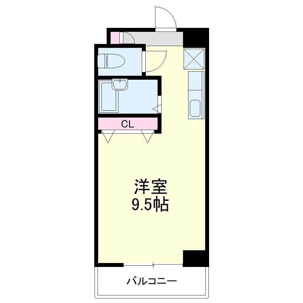 ESPOIR板屋(ワンルーム/6階)の間取り写真