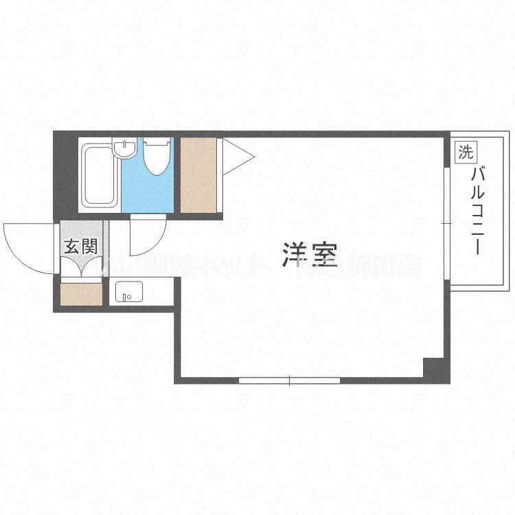 ホワイトハイツ(ワンルーム/3階)の間取り写真