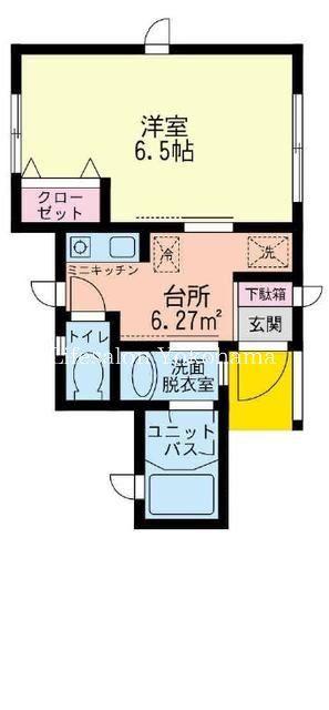 メゾンカワイ第12(1K/1階)の間取り写真