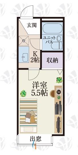 BCASA市川大野RE-BORN(1K/1階)の間取り写真