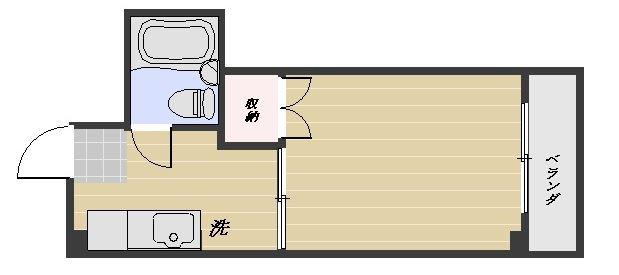 幸マンション(1K/3階)の間取り写真