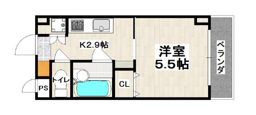 アルカンシエル牧志(1K/3階)の間取り写真
