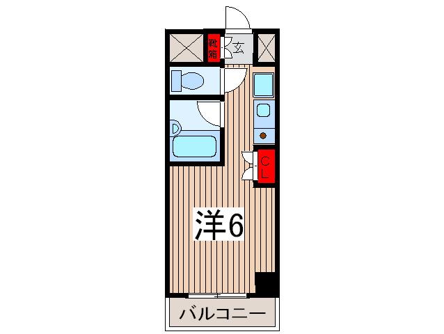 アルプ所沢(ワンルーム/11階)の間取り写真