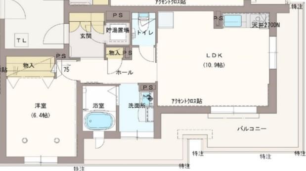 アルベルゴ熊谷(1LDK/3階)の間取り写真